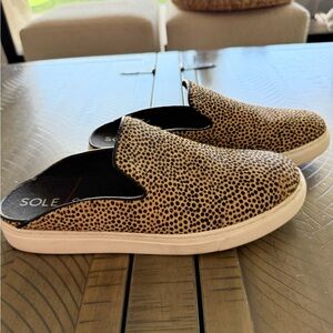 Sole Society cheetah print Mules